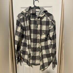 Grey/offwhite hooded boy shirt